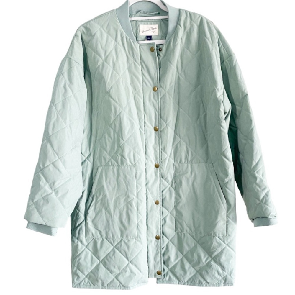 Universal Thread Mint Quilted Oversized Jacket L - image 2